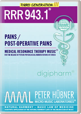 Peter Hübner - Medical Resonance Therapy Music<sup>®</sup> - RRR 943 Pains / Post-Operative Pains No. 1