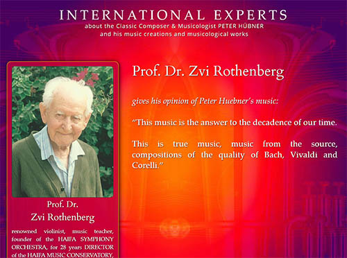 Zvi Rothenberg - renowned violinist, music teacher, founder of the HAIFA SYMPHONY ORCHESTRA