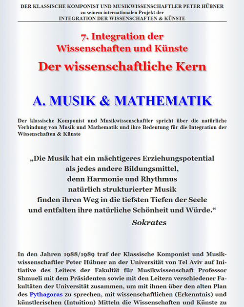 Peter Hübner - Projekt Musik und Mathematik